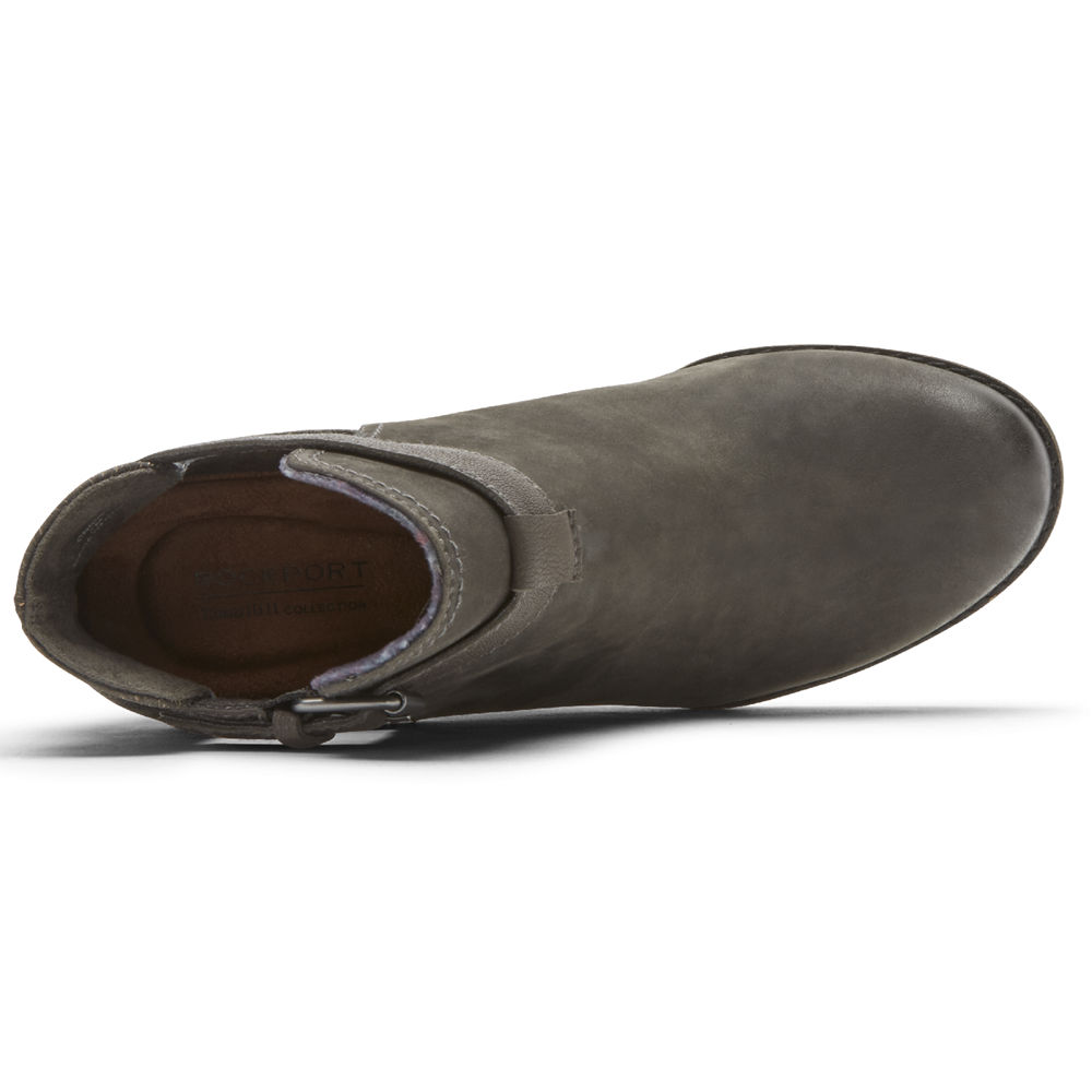 Rockport Boots Dame Svart - Cobb Hill Lucinda Open - ZGVQ01978